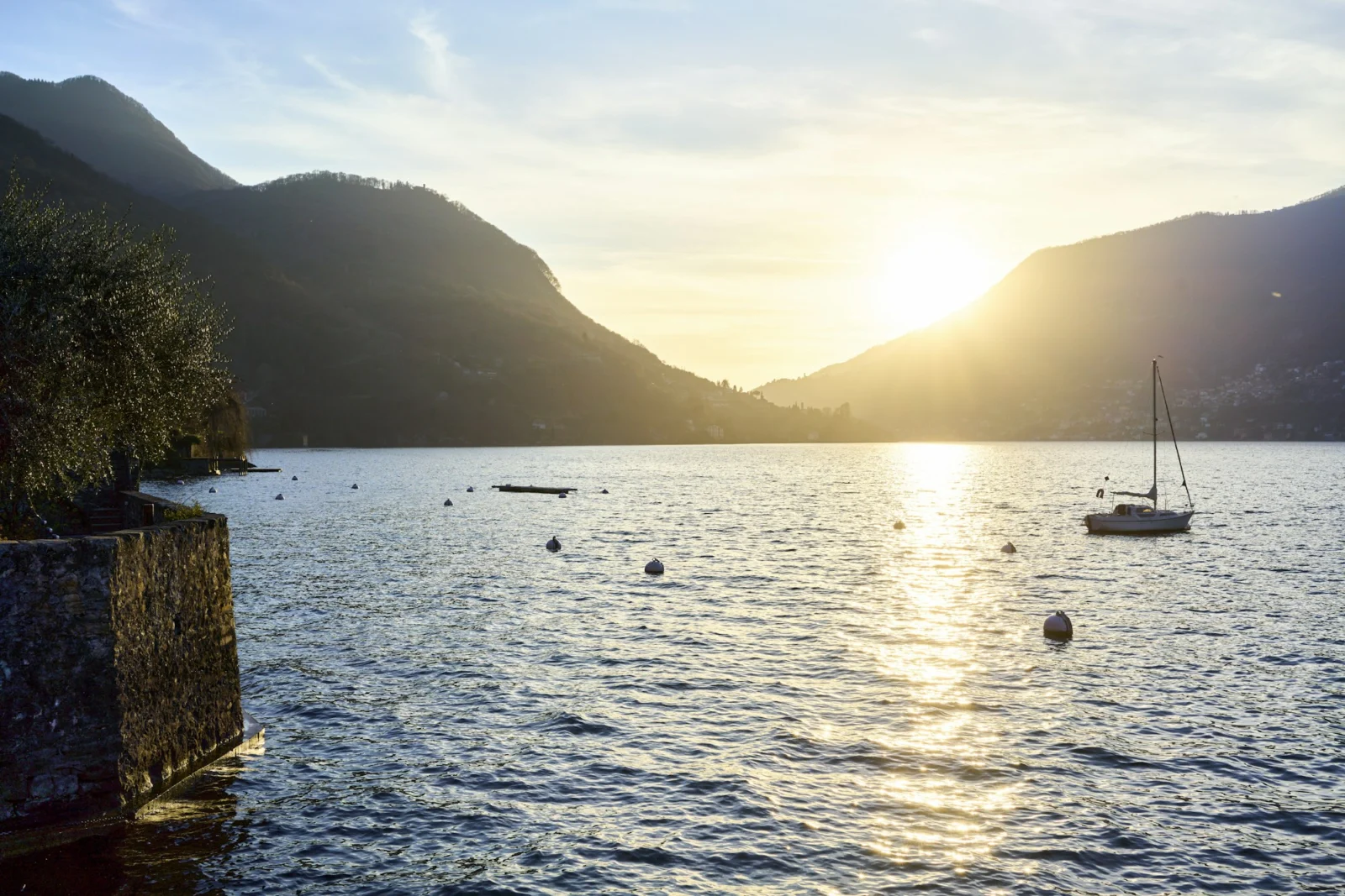 Sunset over Lake Como